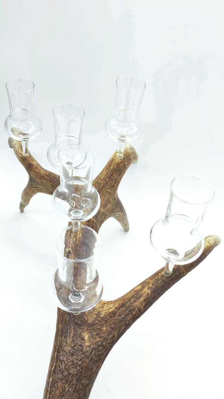 SissiS Hirschstange mit 6 Gläsern